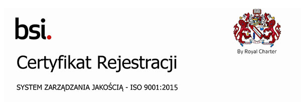 jakosc - certyfikat ISO